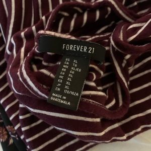 Burgundy striped dress